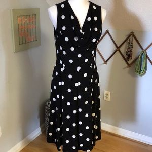 Lauren RL black polka dot dress